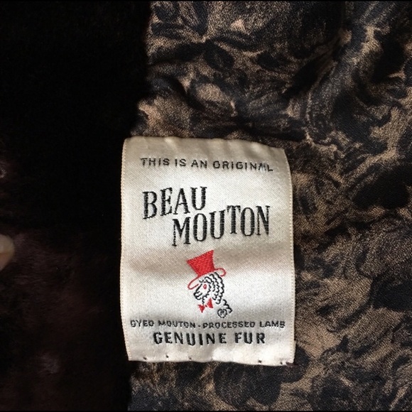 VTG. BEAU MOUTON GENUINE LAMB FUR Jacket SZ S-M - Picture 9 of 9